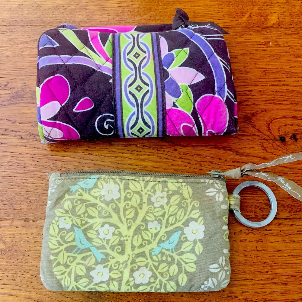 Two Vera Bradley keychain/wallet